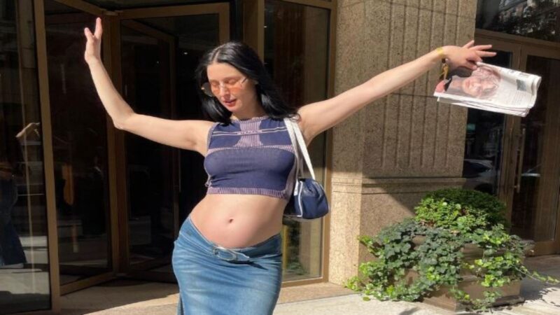 Francisca Valenzuela deslumbra com a barriga de grávida em Nova York