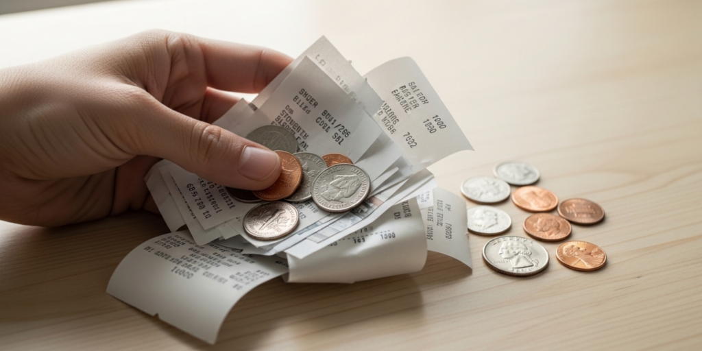 Falta de registro sistemático de pequenos gastos